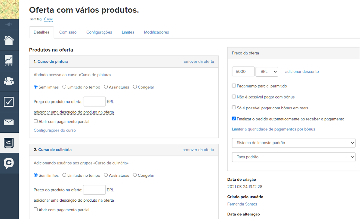 <p> Oferta geral para vários cursos </p> <p> Oferta geral para vários cursos </p>